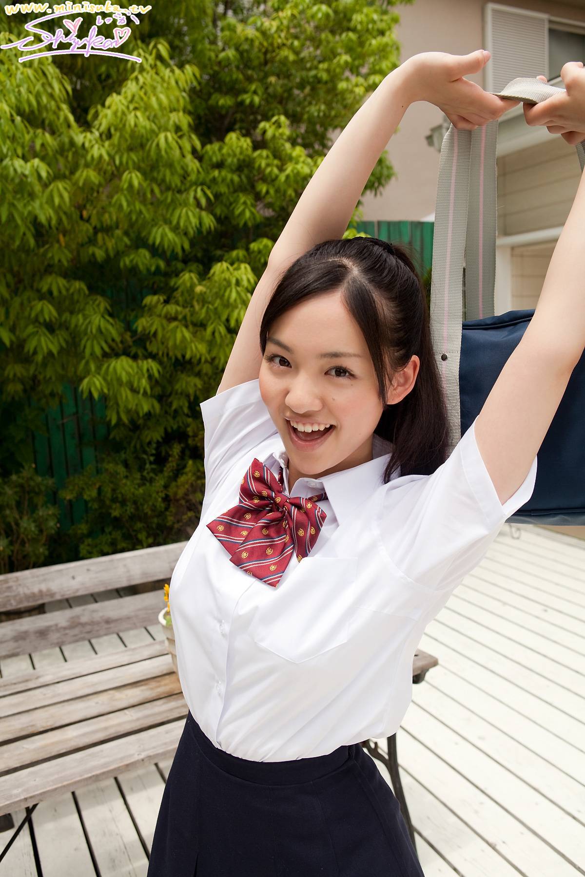 Japanese girl friends in Japan Minisuka. TV Women's college student